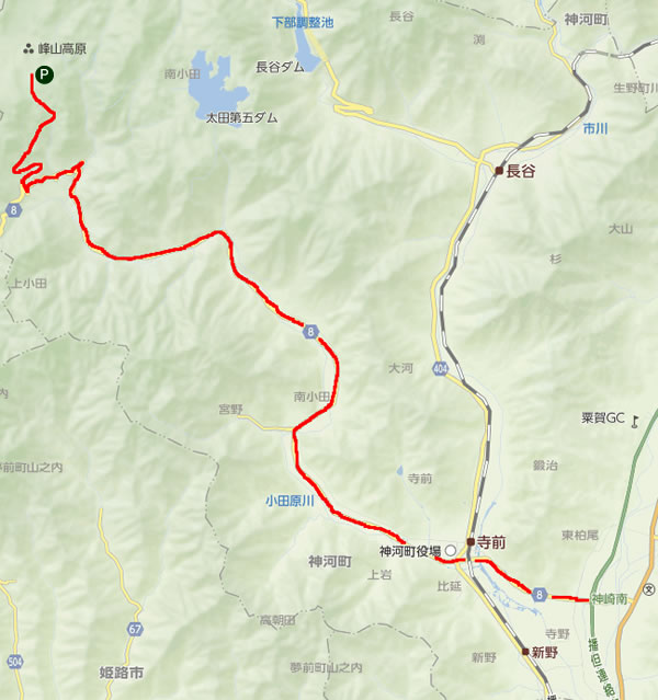 岡の上三山+暁晴山