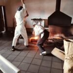 玉鋼の古式鍛錬